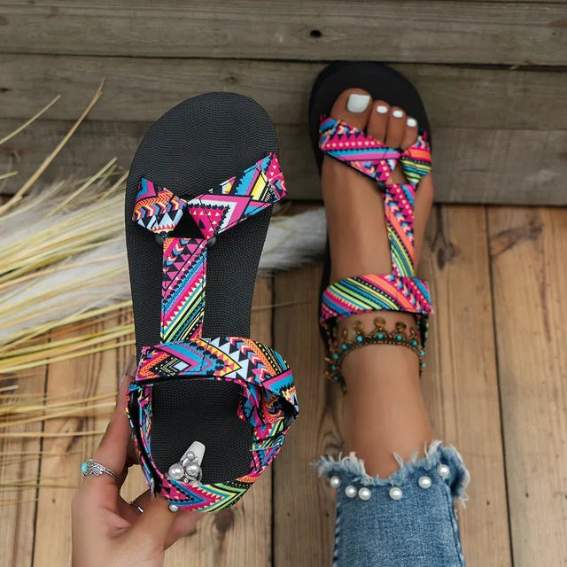 Geometric Strap Sandals