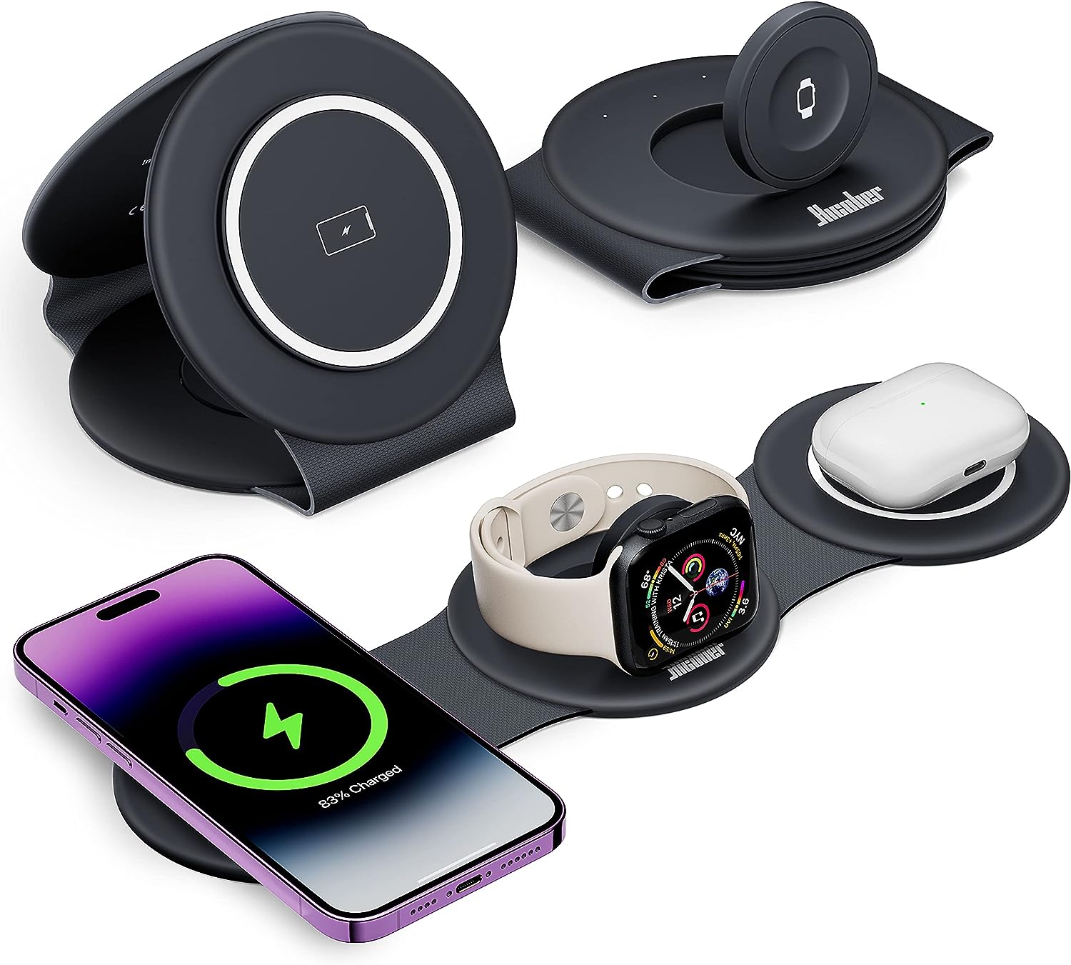 3-in-1 Foldable Magnetic Wireless Charging Station