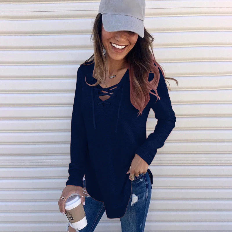 Kayla Lace-Up Long Sleeve