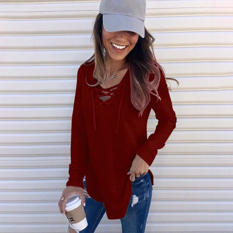 Kayla Lace-Up Long Sleeve