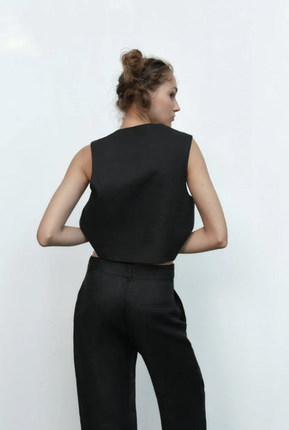 Livia Tie-Front Vest