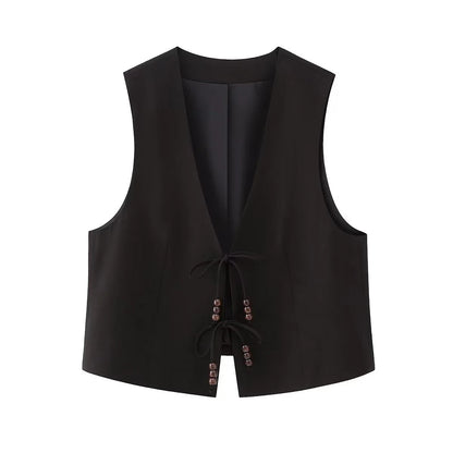 Livia Tie-Front Vest