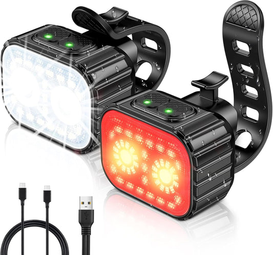 Rechargeable Bike Light Set