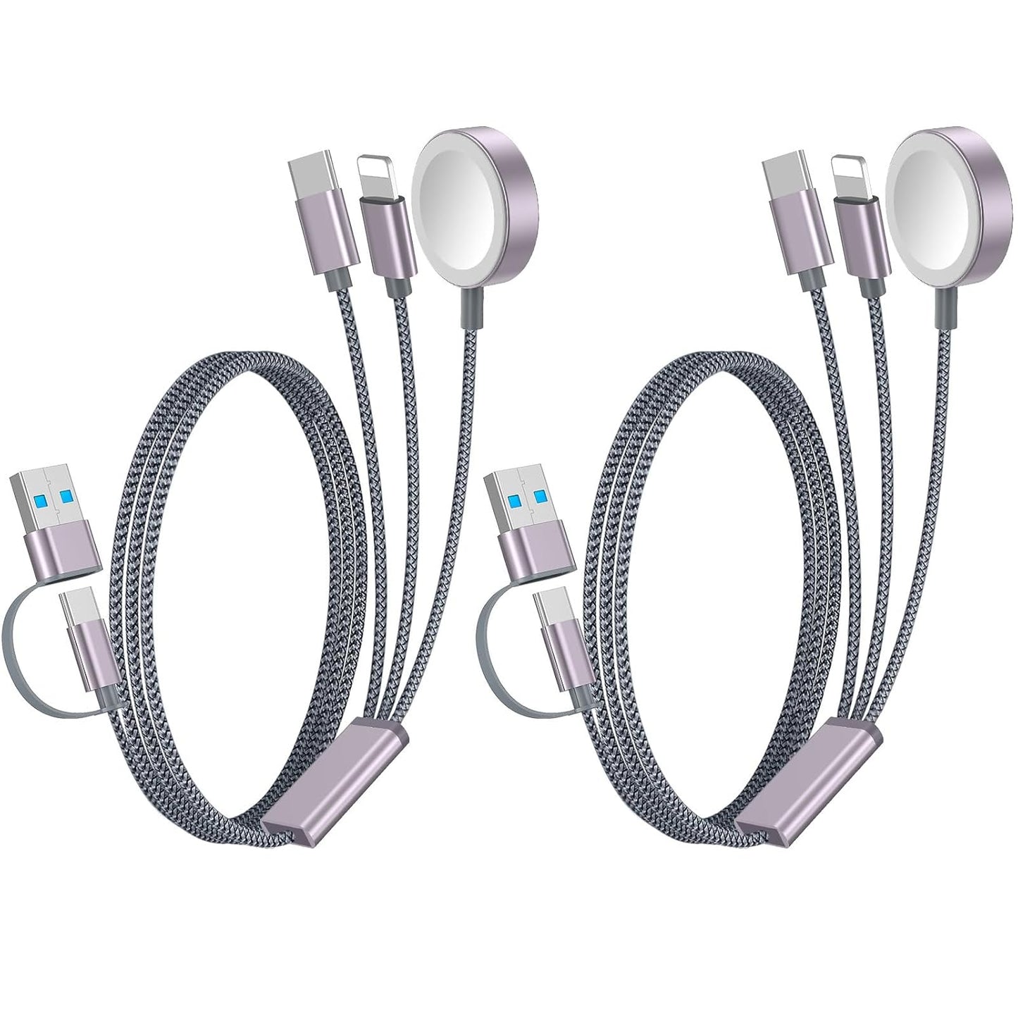 3-in-1 Braided Magnetic Charging Cable Set