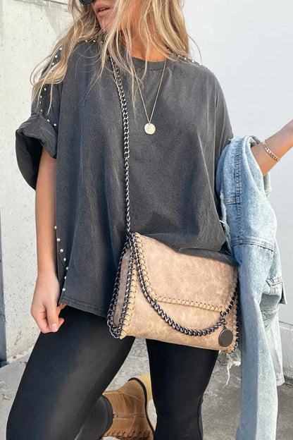 Raven Studded Oversized Tee