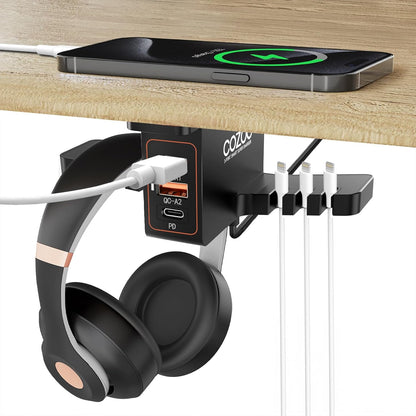 All-in-One Under Desk Headphone Hange
