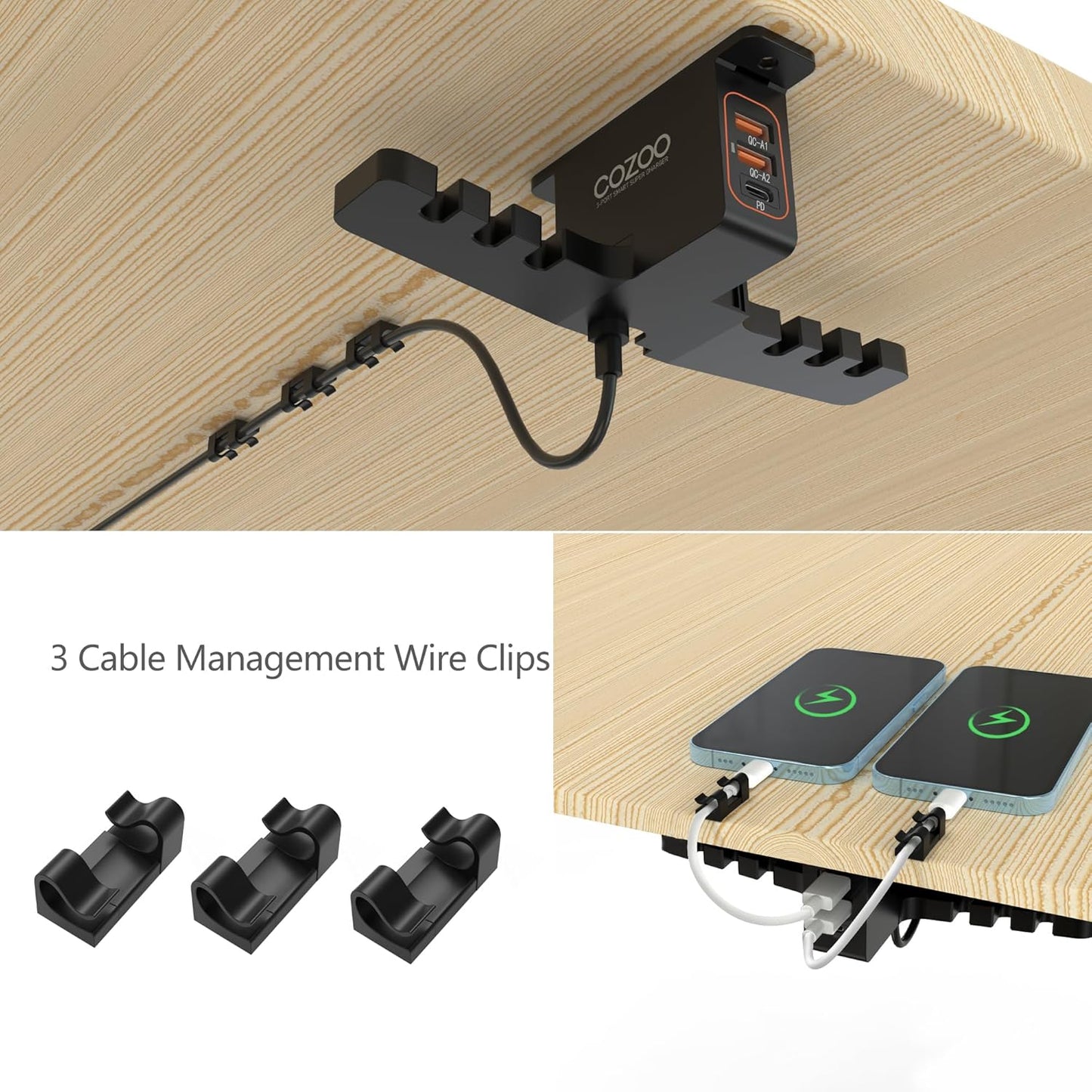 All-in-One Under Desk Headphone Hange