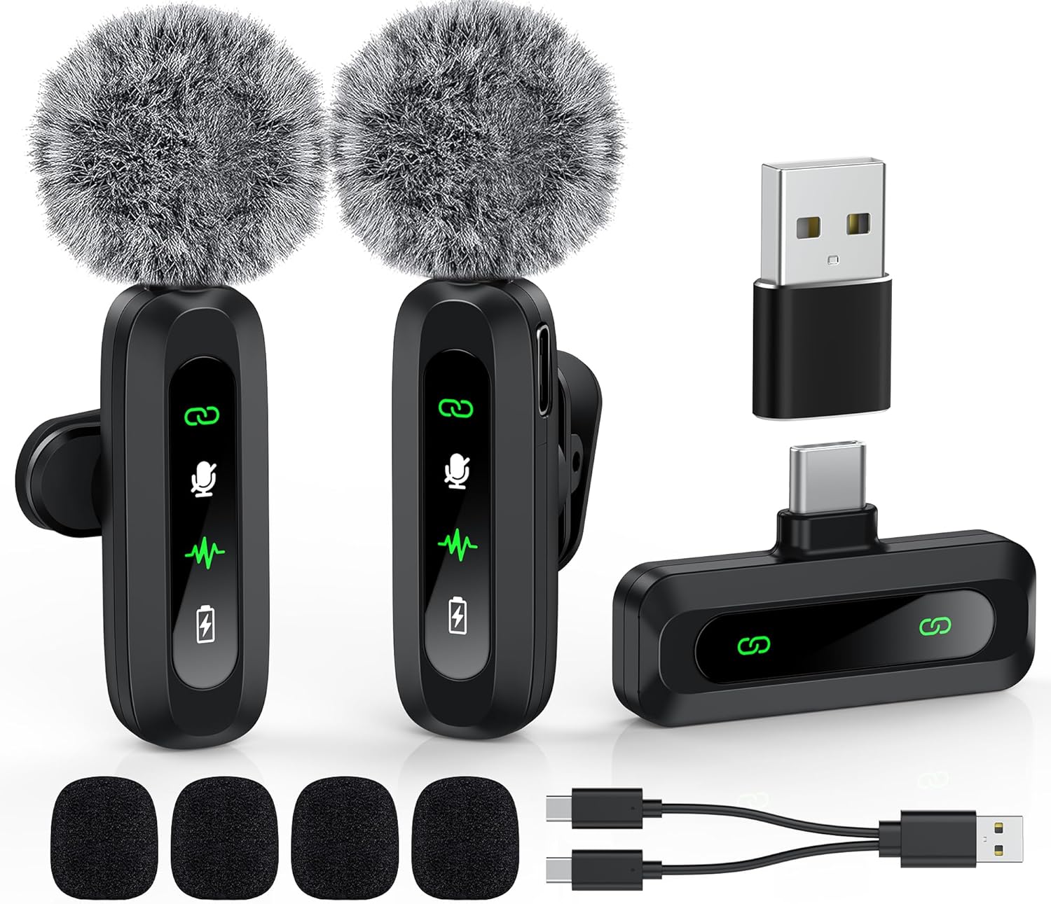 Dual Wireless Lavalier Microphone