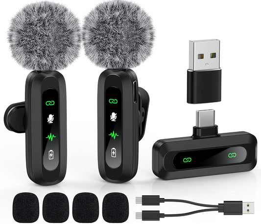 Dual Wireless Lavalier Microphone