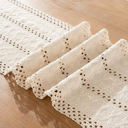 Boho Macrame Cotton Table Runner
