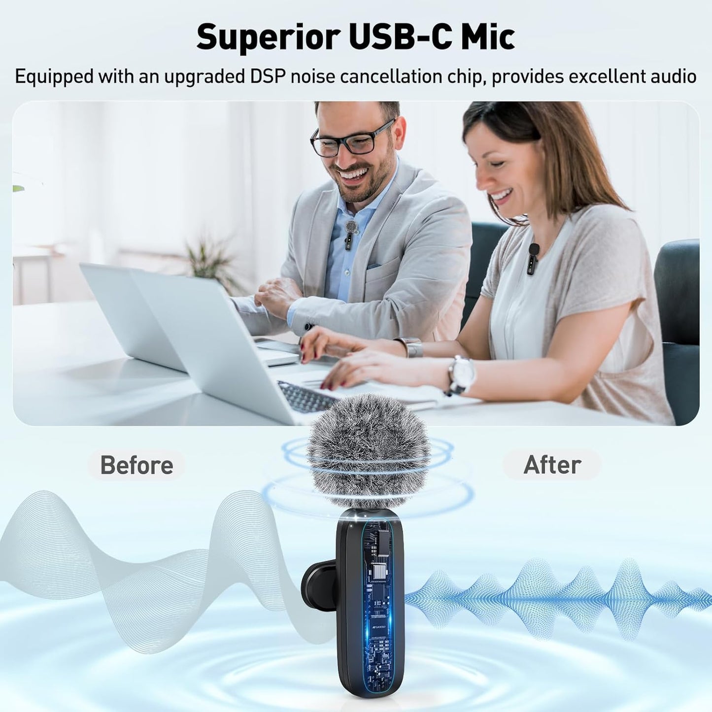 Dual Wireless Lavalier Microphone
