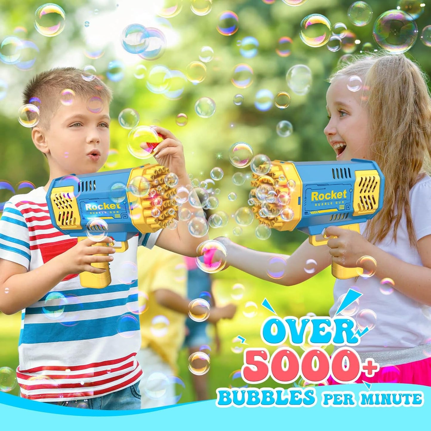 Rocket Bubble Gun for Kids