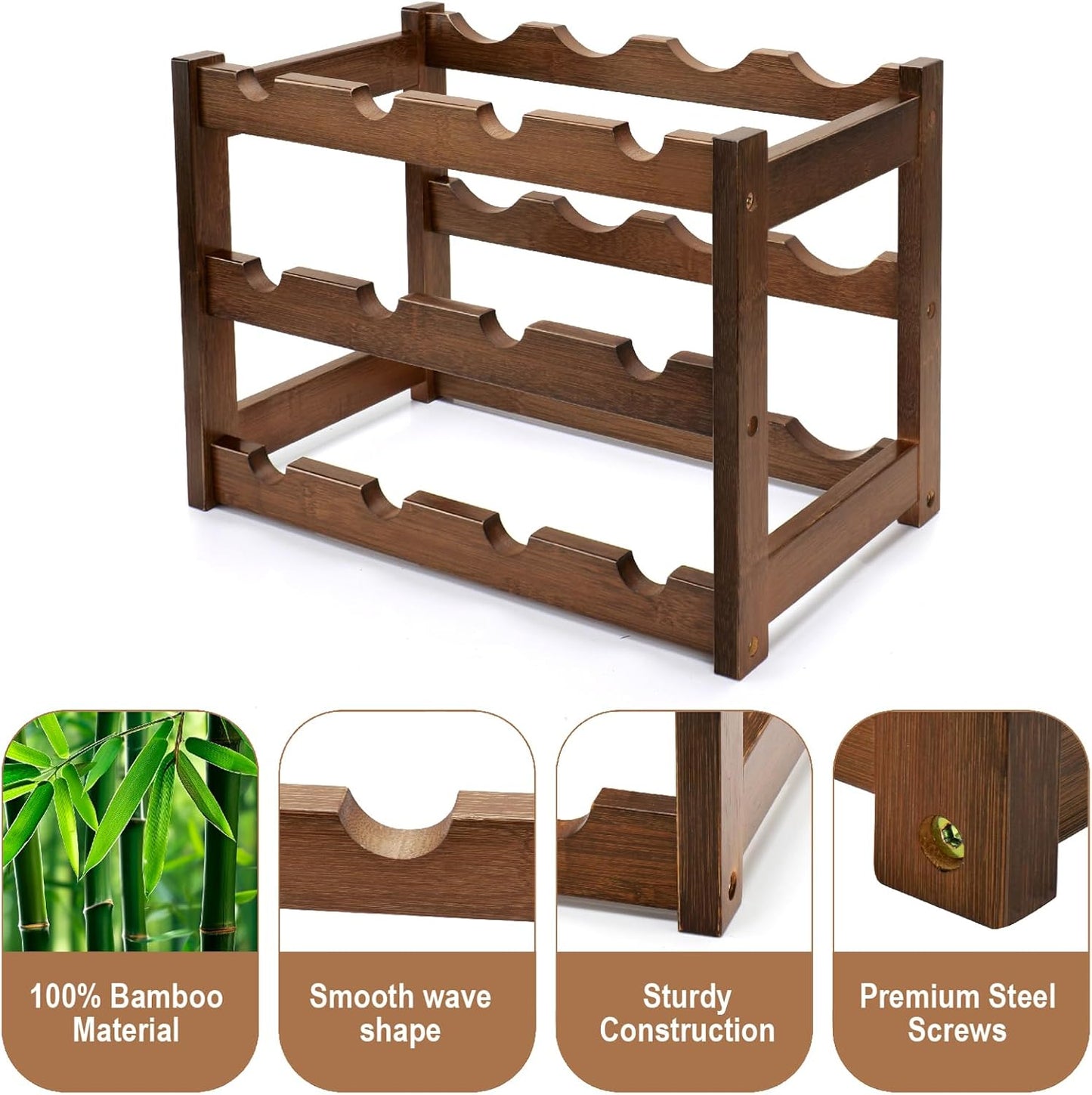 Rustic Wooden Wine Rack