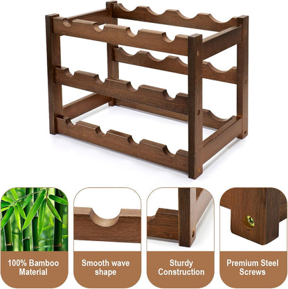 Rustic Wooden Wine Rack