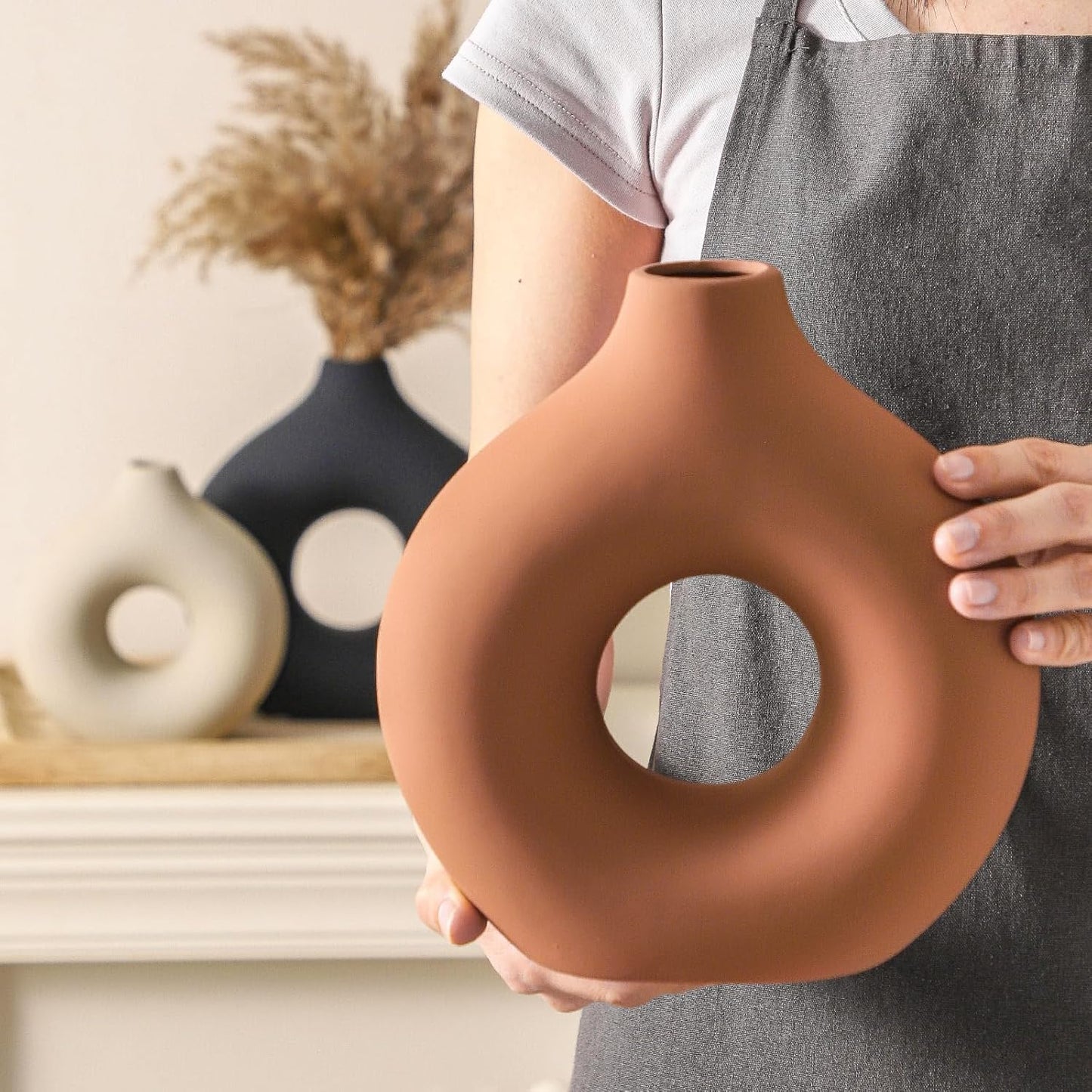 Modern Donut Ceramic Vase