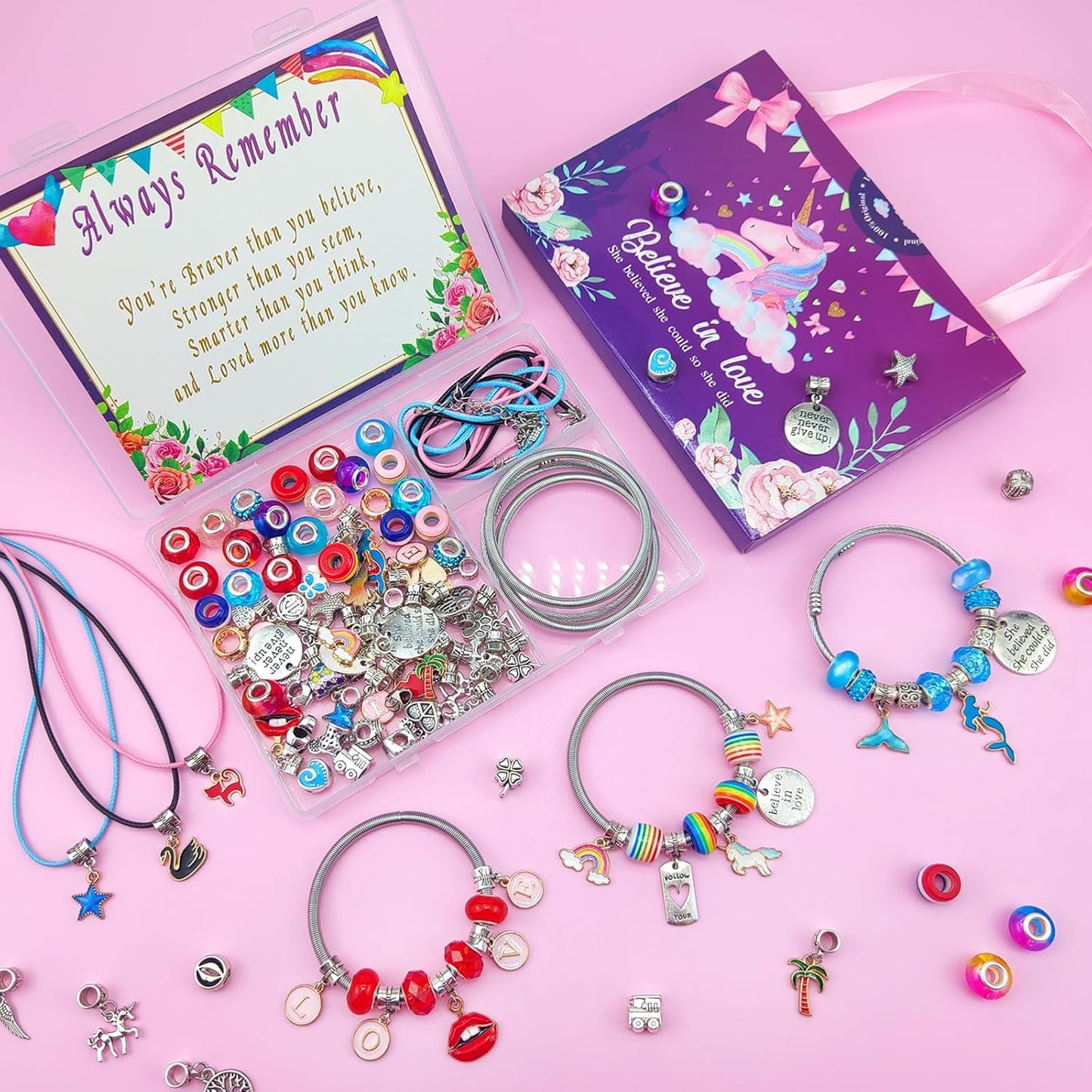 DIY Charm Bracelet Kit for Girls