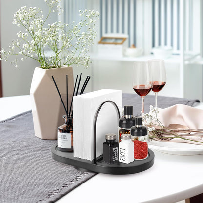 Rotating Condiment Organizer with Napkin Holder