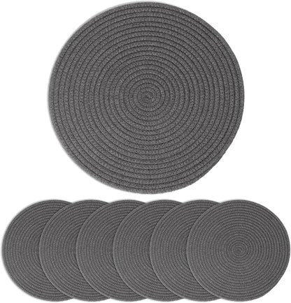 Braided Round Placemats Set of 6