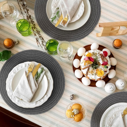 Braided Round Placemats Set of 6
