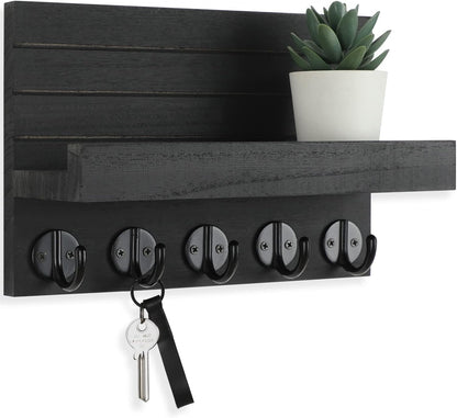 Wall-Mounted Key Holder with Shelf