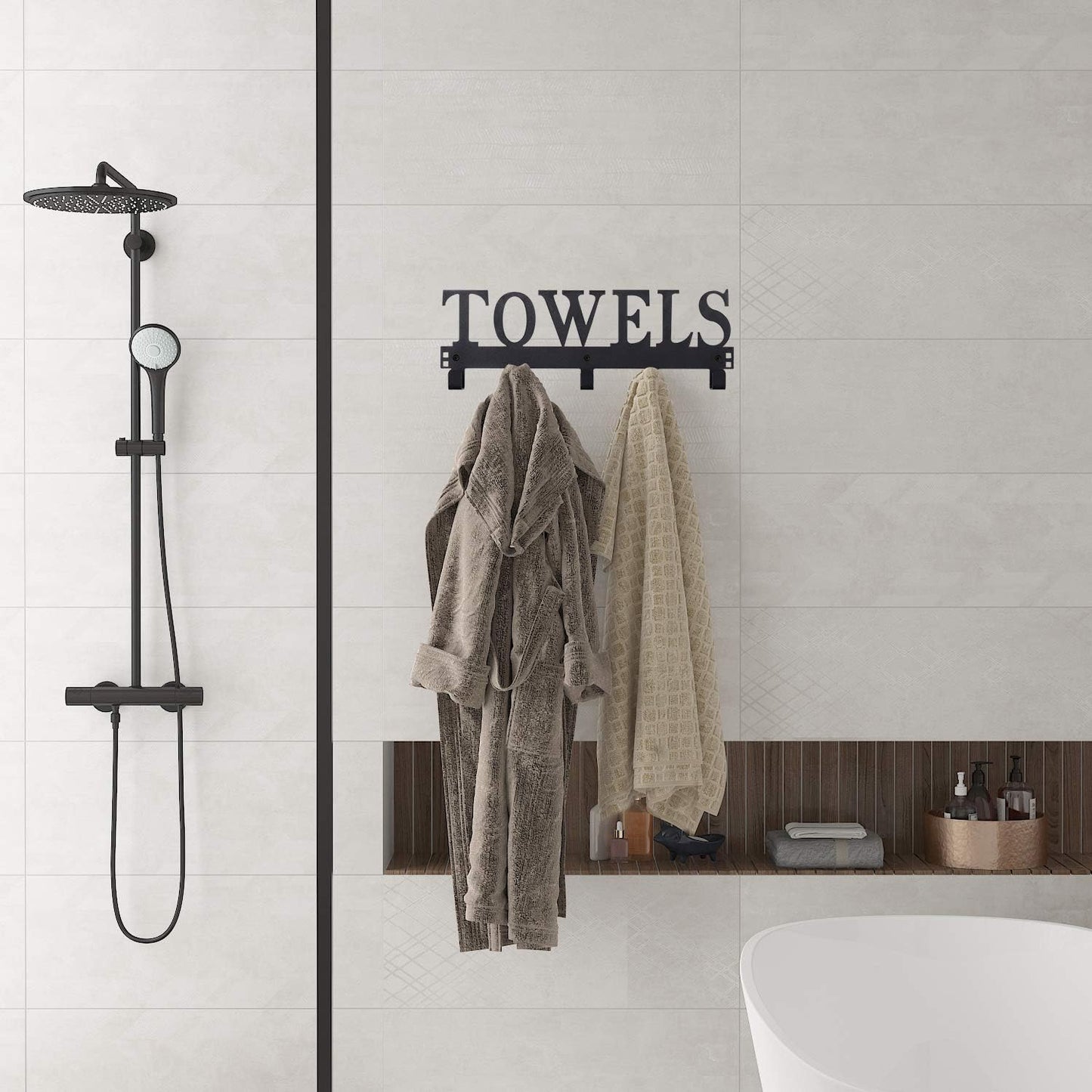 TOWELS Metal Wall Hook Rack