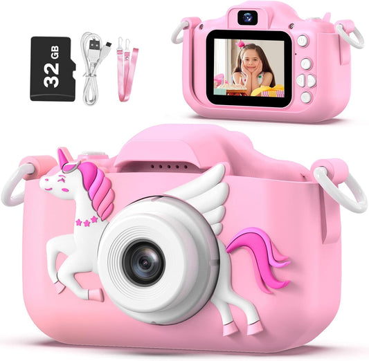 Unicorn Kids Camera with 32GB SD Card