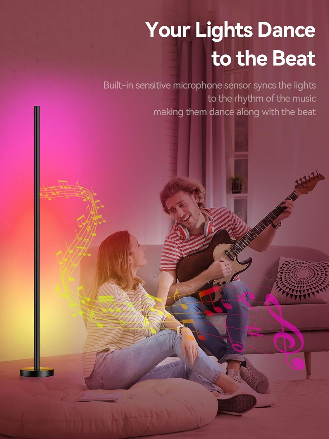 Smart LED Corner Floor Lamp