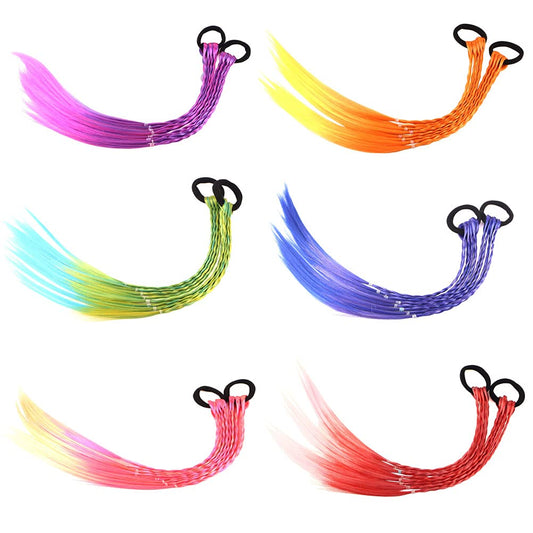 Colorful Braided Hair Extensions for Girls