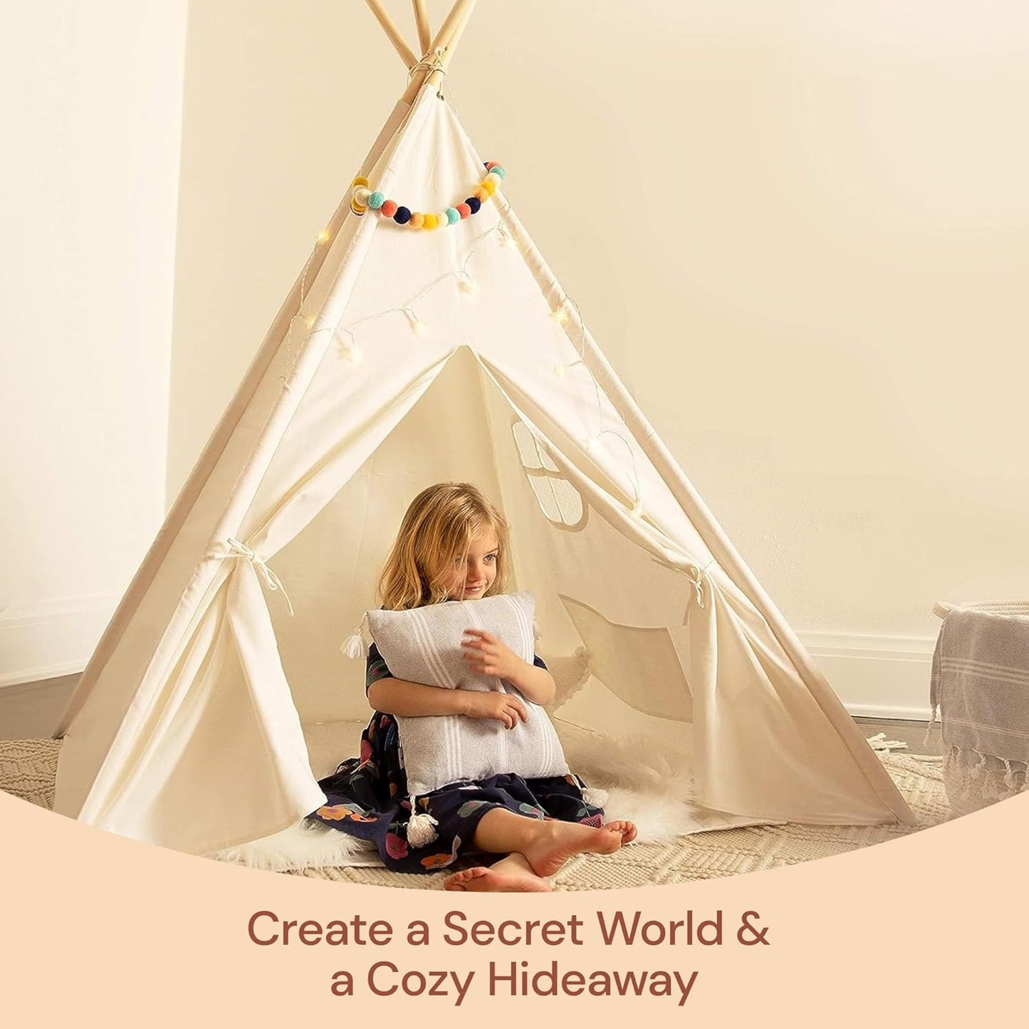 Kids Teepee Tent for Indoor Play