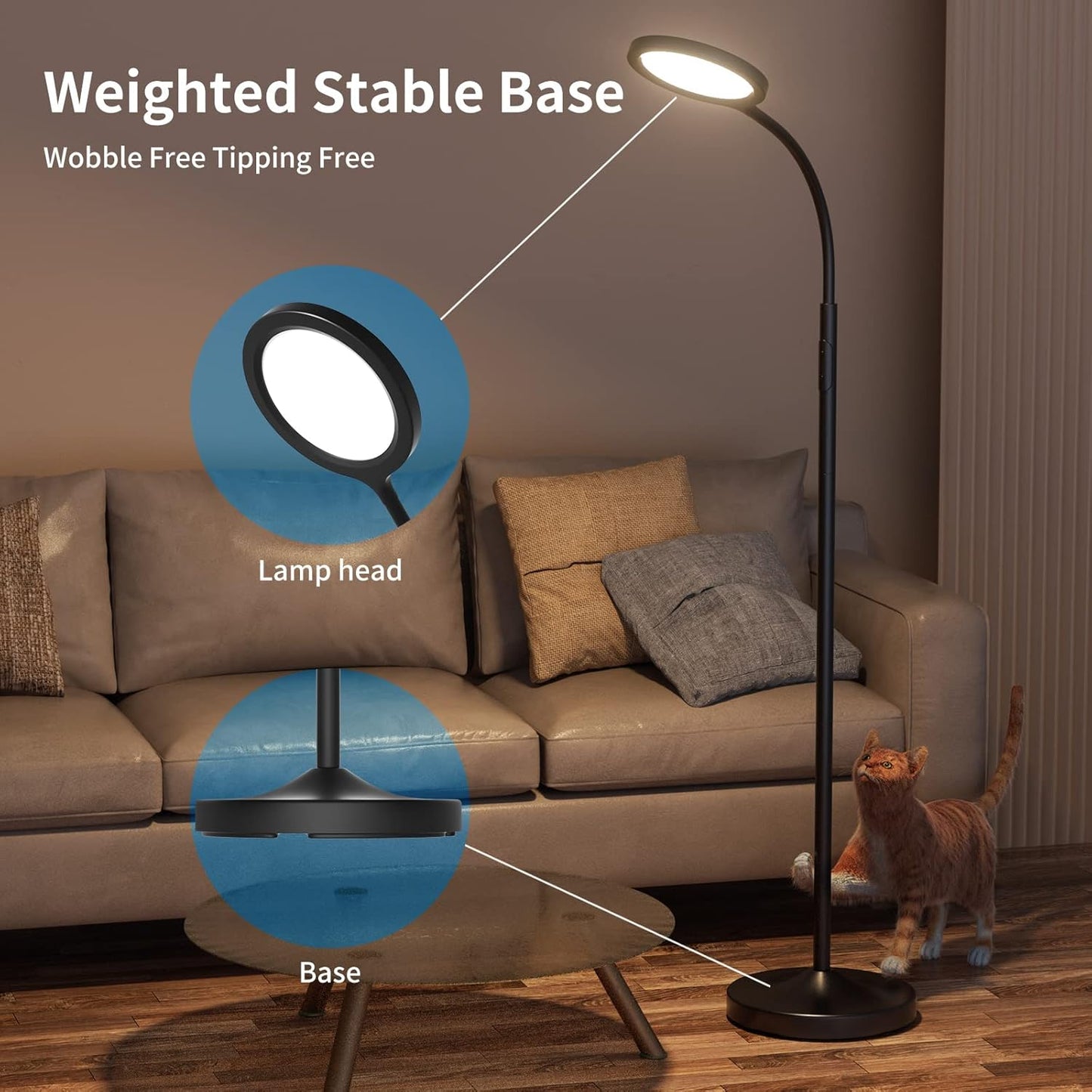Modern LED Floor Lamp with Remote
