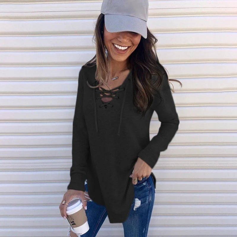 Kayla Lace-Up Long Sleeve
