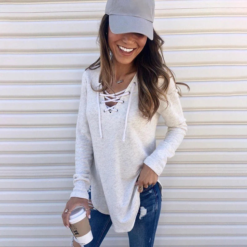 Kayla Lace-Up Long Sleeve