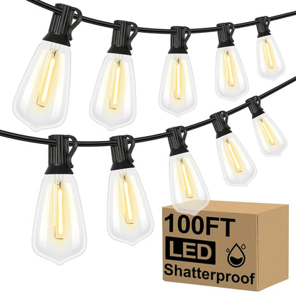 100FT LED Outdoor String Lights