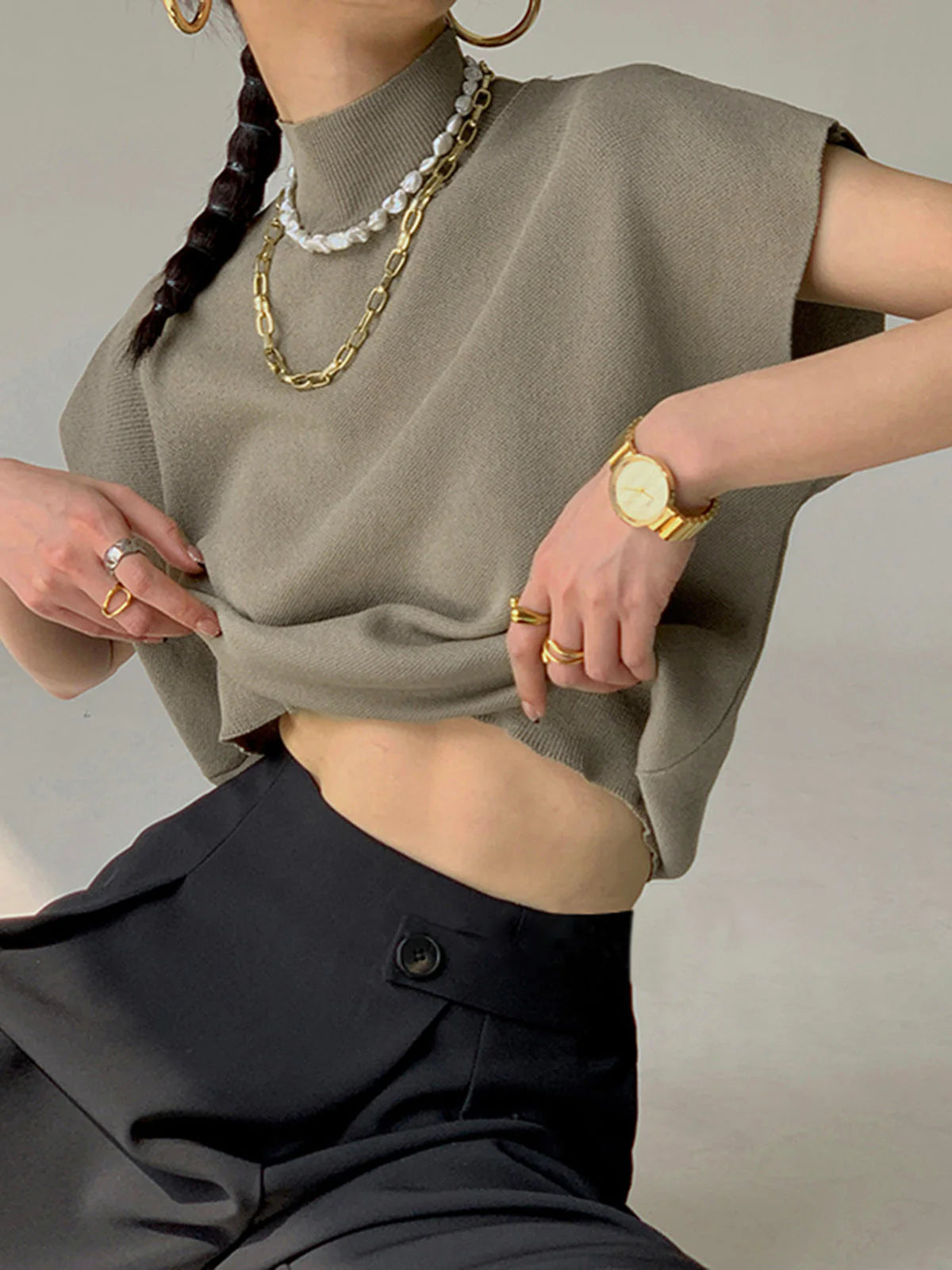 Aira Ribbed Knit Crop Top