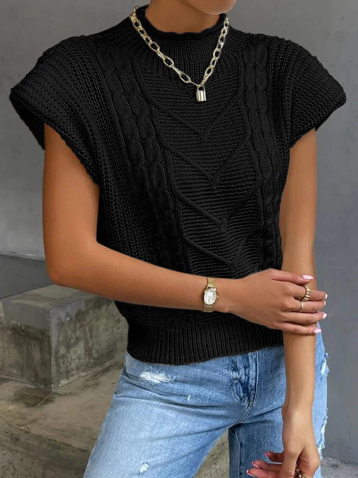Clara Cable Knit Vest