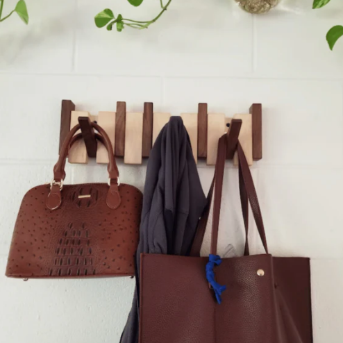 Handmade Wooden Coat Rack