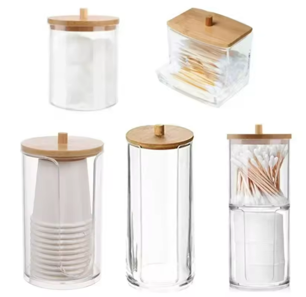 Minimalist Bamboo Lid Storage Jars