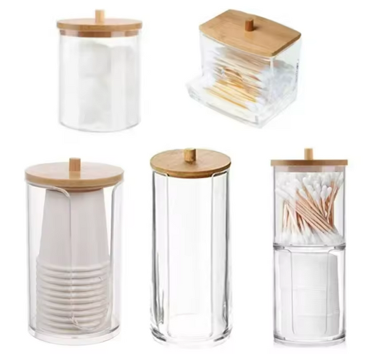 Minimalist Bamboo Lid Storage Jars