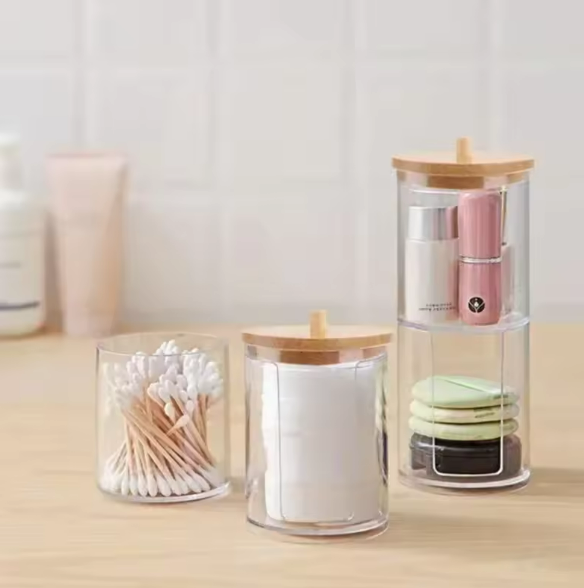 Minimalist Bamboo Lid Storage Jars