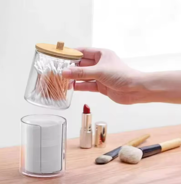 Minimalist Bamboo Lid Storage Jars