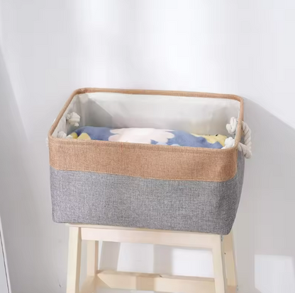Colorblock Rope Handle Storage Bins