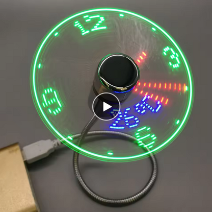 USB LED Clock Fan